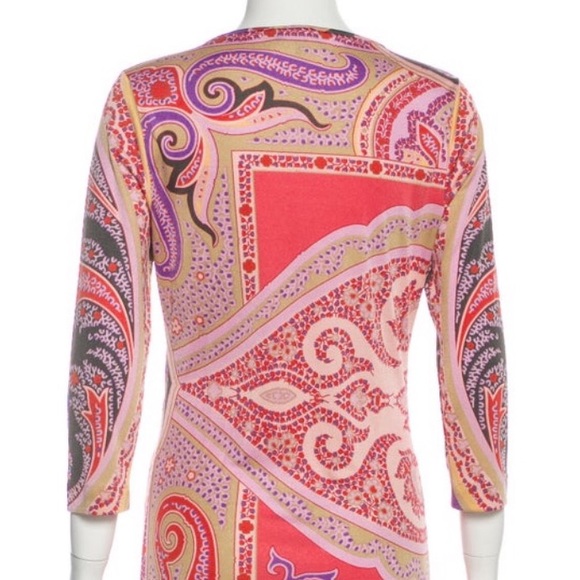 ETRO Printed Midi Dress, Large - Picture 2 of 6
